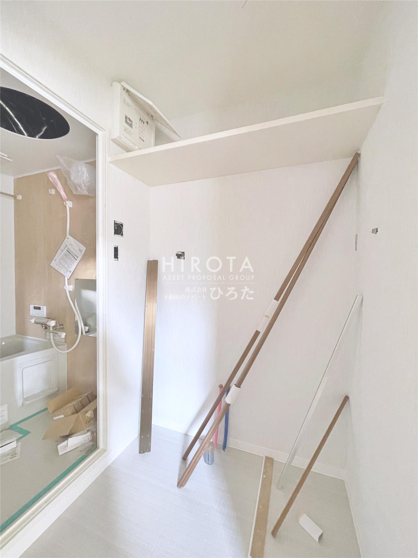 洗面設備　建築中