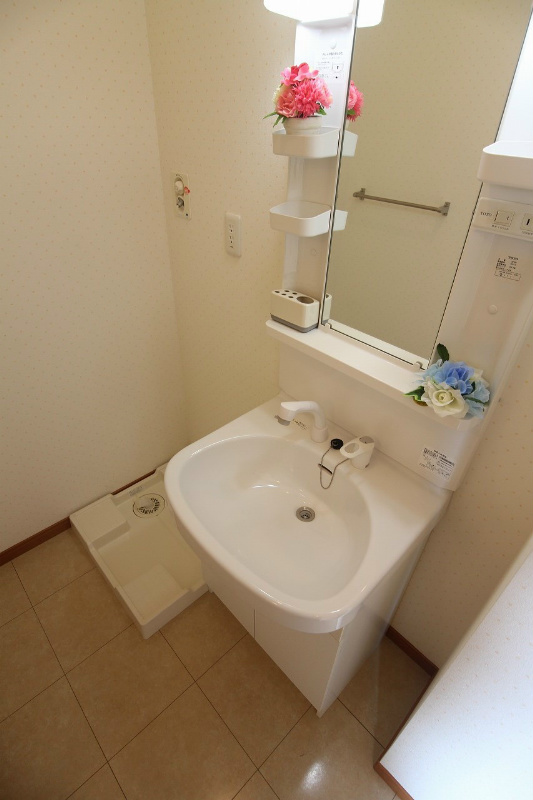 洗面設備　写真は1Ｆのお部屋のです。