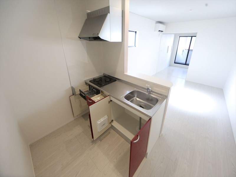 キッチン　システムキッチン（ガス2口コンログリル付）カウンターキッチン