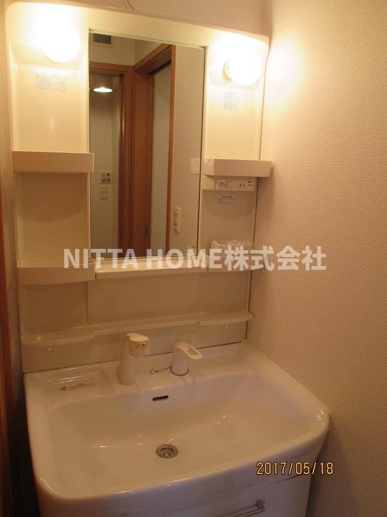 洗面設備　洗髪洗面台付きで快適です( ^^)