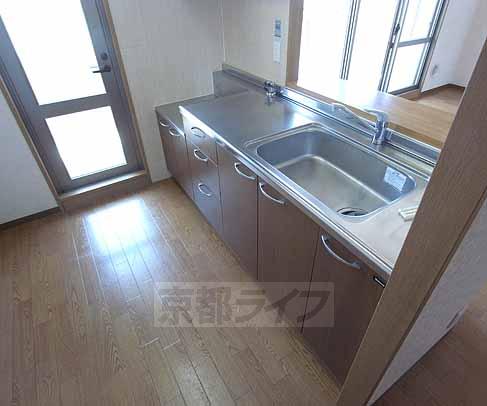 キッチン　二口ガスコンロ設置可能なキッチンです。