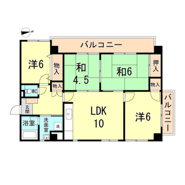 パープルツィン園田の間取り写真