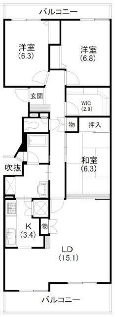 ガーデンロゼ高町の間取り写真