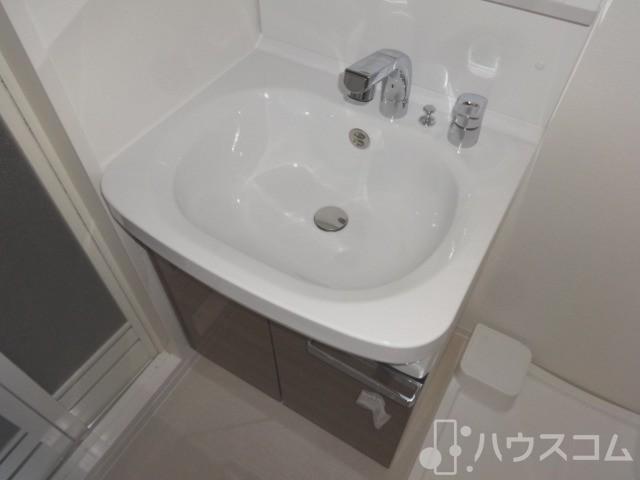 洗面設備　風邪予防にはうがい・手洗いを。