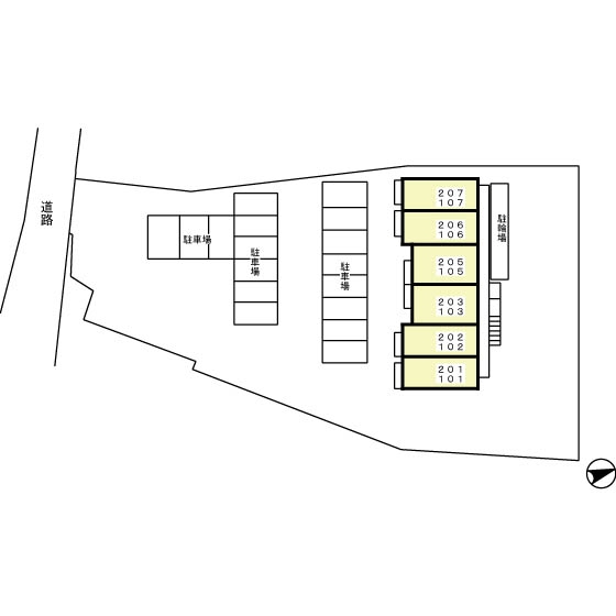 駐車場　配置図です。