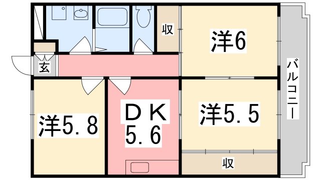 レジデンスK1の間取り写真