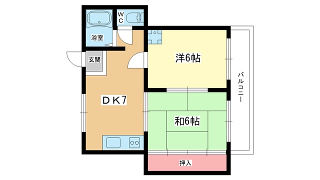 阪急宝塚線 蛍池駅 徒歩8分 3階建 築49年の間取り写真