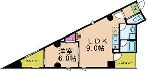 ＪＲ東西線 大阪城北詰駅 徒歩7分 8階建 築23年の間取り写真