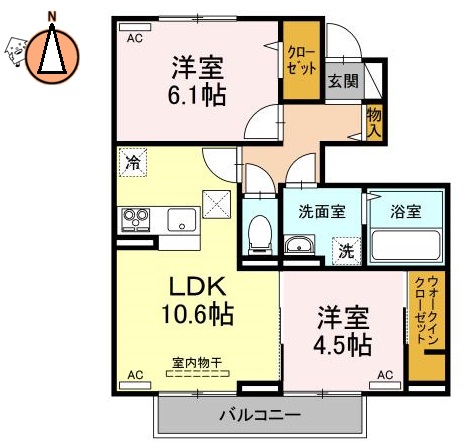 クレスト八万の間取り写真