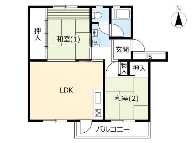 UR左近山の間取り写真