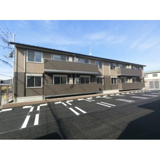建物外観　新築Ｄ－ｒｏｏｍ。駐車場２台込みです。