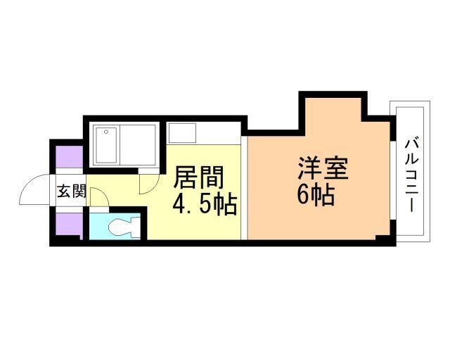 函館市高松町のマンションの間取り