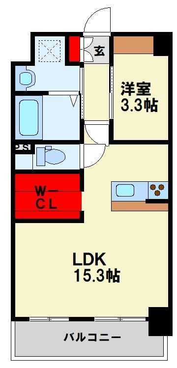 北九州市八幡西区熊手のマンションの間取り