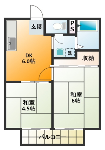 渡辺ハイツBの間取り