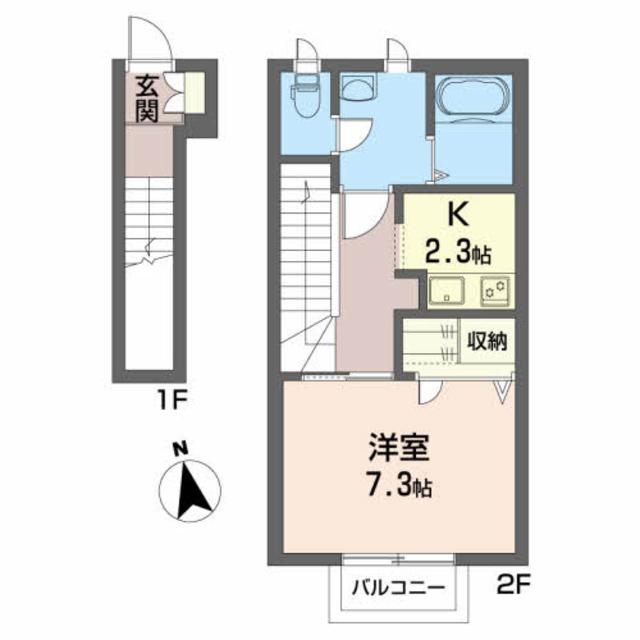 センツァ・フィーネ鵜住居　Ｄの間取り