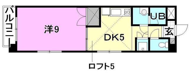 松山市小栗のマンションの間取り