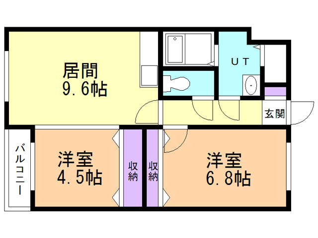 苫小牧市澄川町のマンションの間取り