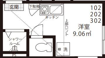 東京都豊島区上池袋２（アパート）の賃貸物件の間取り