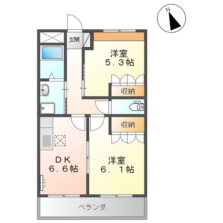 出雲市松寄下町のアパートの間取り