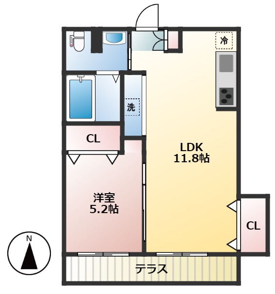 中野区南台のマンションの間取り