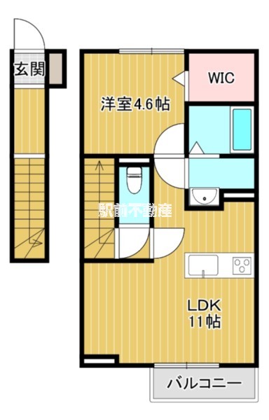 小郡市福童のアパートの間取り