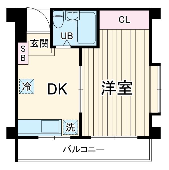 フラット市川Iの間取り