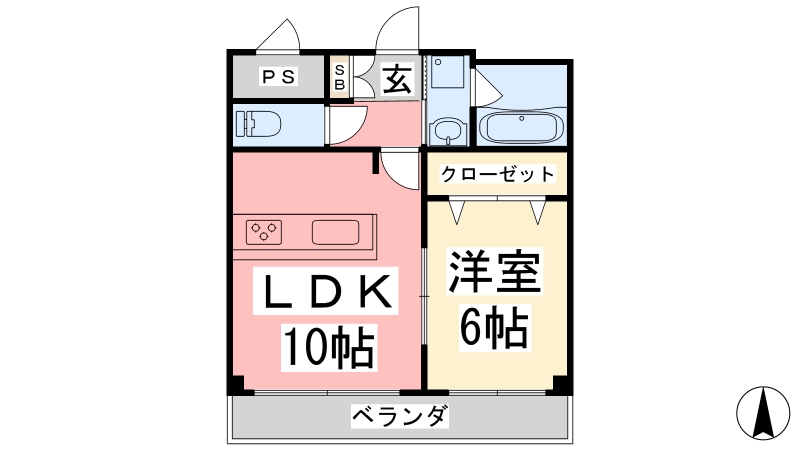 パークハイツ道後の間取り