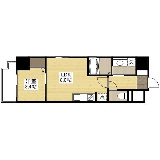 月光幟町壱番館の間取り