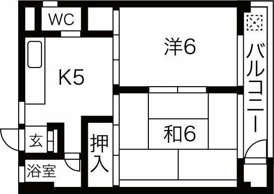 明石市別所町のマンションの間取り