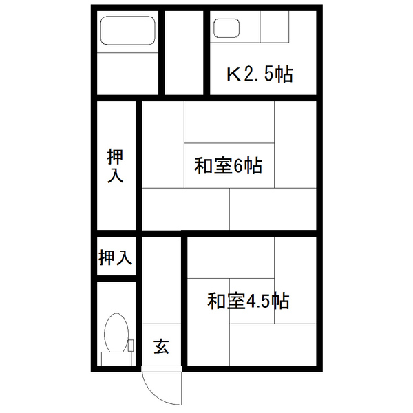 ハウス東三条井口の間取り