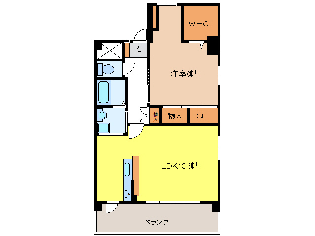 羽島市竹鼻町駒塚のマンションの間取り