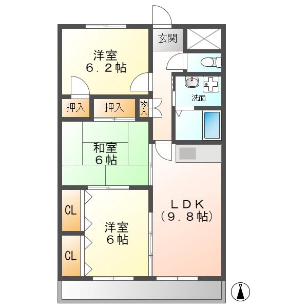 エスペランサ左京山の間取り