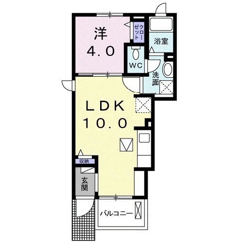 相馬郡新地町駒ケ嶺のアパートの間取り