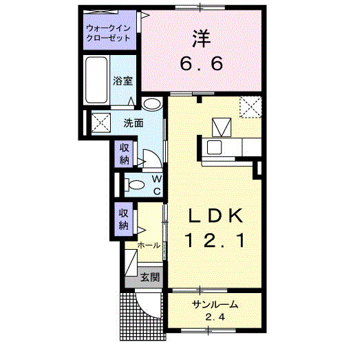 ルミエール小坂井Ａの間取り