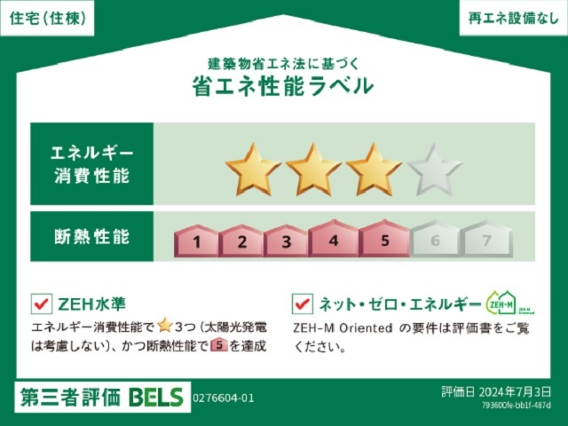 【ウィステリア　II棟の省エネ性能ラベル】