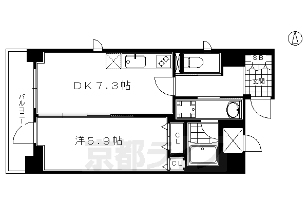 ベラジオ五条堀川IIIの間取り