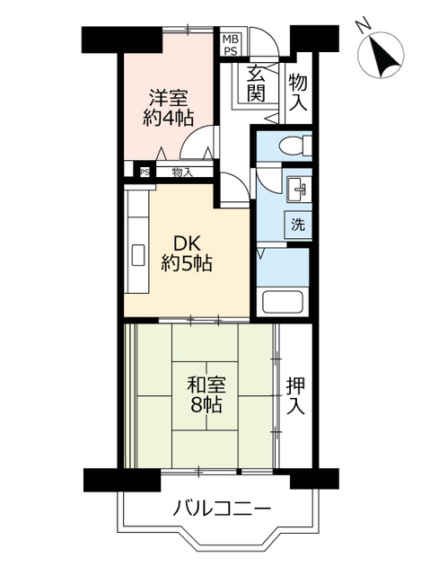 ＵＲサンラフレ朝潮橋の間取り