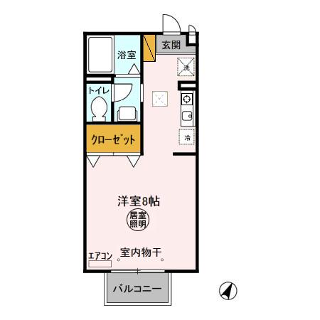 ランセ今谷Cの間取り