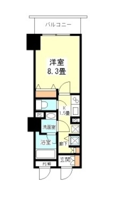 【堺市堺区北花田口町のマンションの間取り】