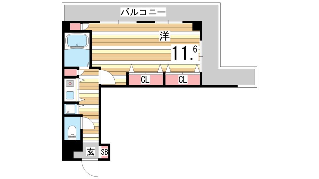 神戸市兵庫区入江通のマンションの間取り