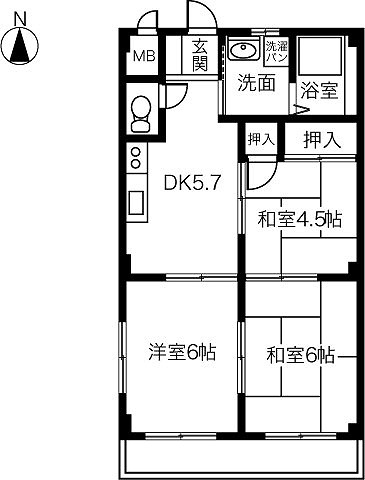 メゾン田県の間取り