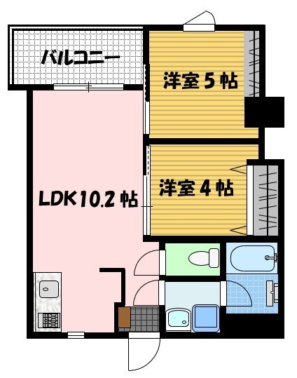 長崎市籠町のマンションの間取り