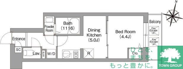 目黒区碑文谷のマンションの間取り