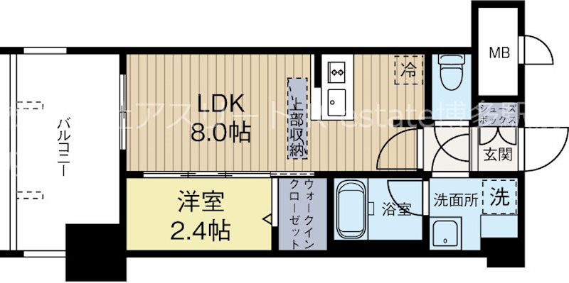 福岡市博多区石城町のマンションの間取り