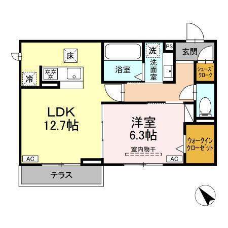 仮）Ｄ－ＲＯＯＭ各務原市鵜沼東町ＰＪの間取り