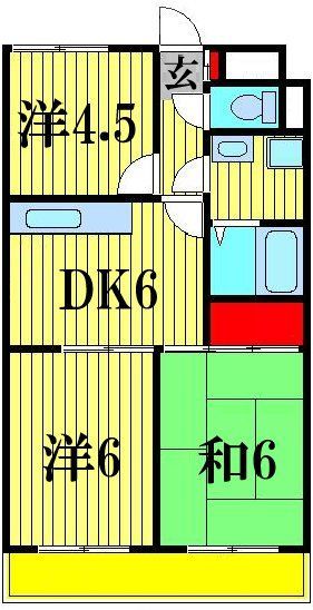 【流山市西初石のマンションの間取り】