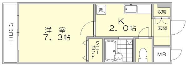 シャンテ吉塚の間取り