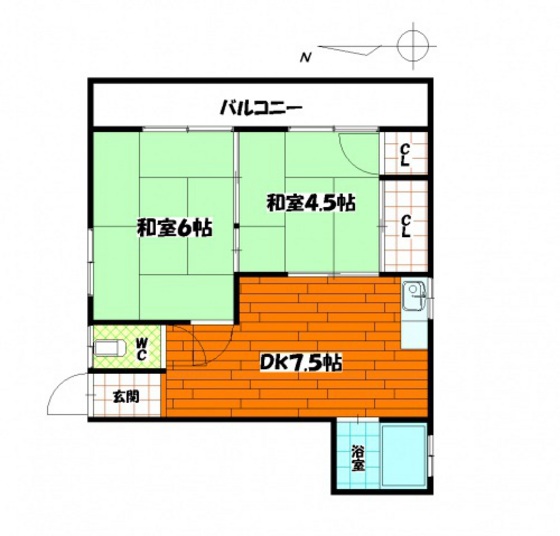 広島市南区宇品海岸のマンションの間取り