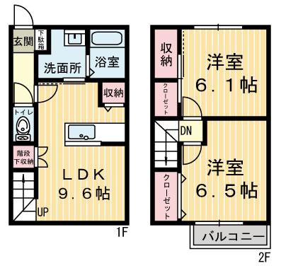 フラワーヒルズＡ・Bの間取り