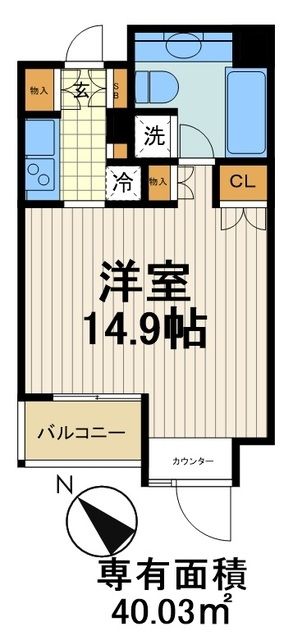 中央区銀座のマンションの間取り